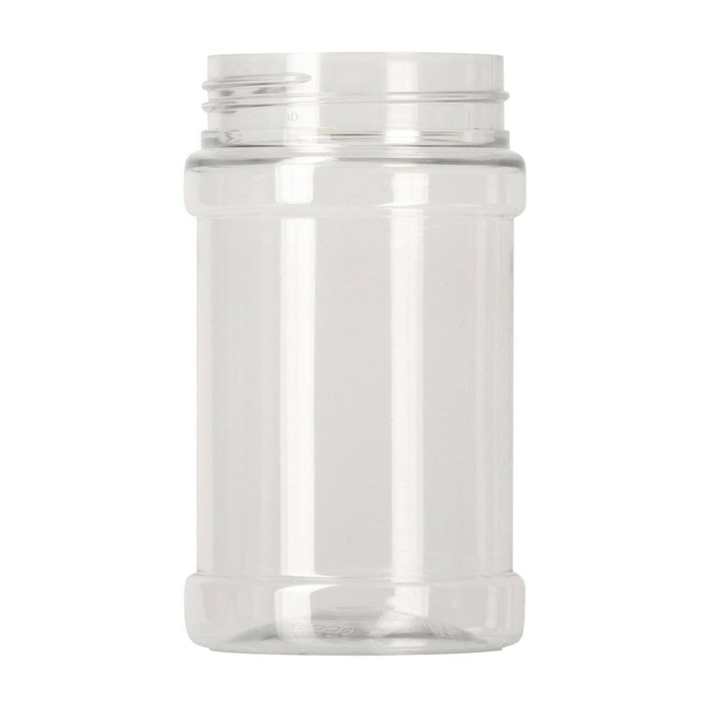 350ml PET Plastic Spice Jar & 63mm IHS Red Flapper Cap - Pack of 50
