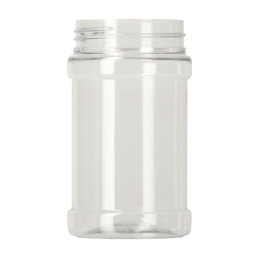 350ml PET Plastic Spice Jar & 63mm IHS Red Flapper Cap - Pack of 50
