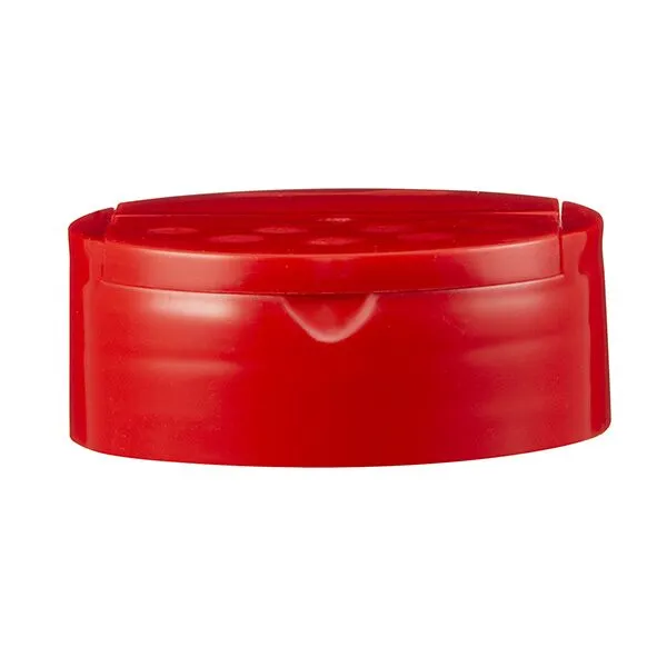 53mm red dual flip top cap, closed