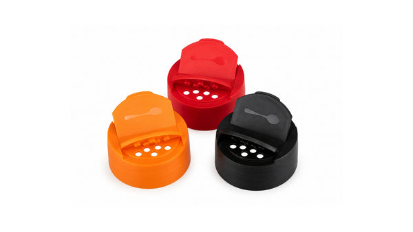 Shaker and flip-top caps
